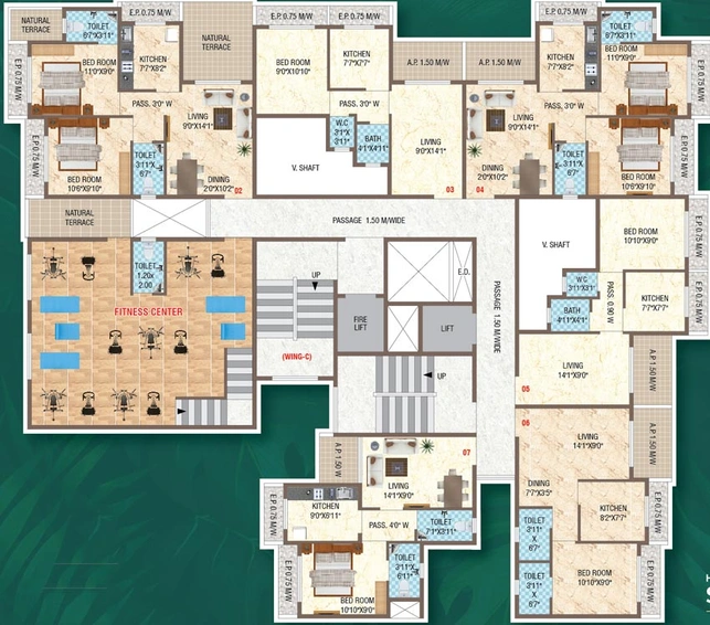 Floor Plan of Hari Shrushti in Badlapur West, Thane - Image 87485