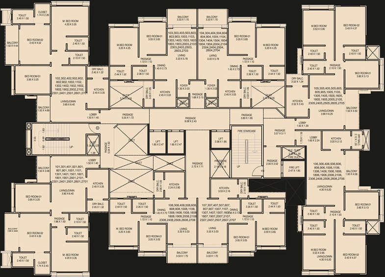 Floor Plan of Kundan Eternia 2.0 in Ghorpadi, Pune - Image 22828