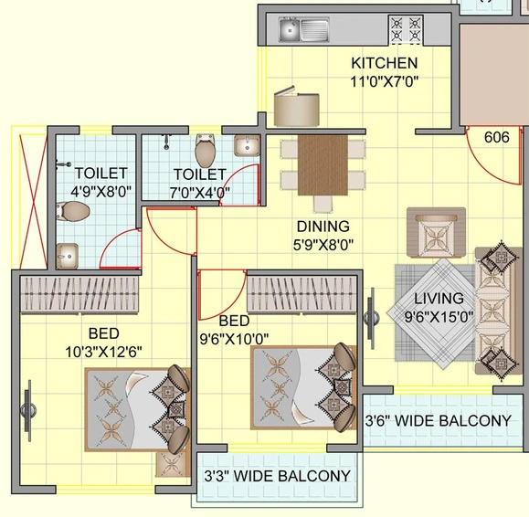 2 BHK Flat in Jewel Orient Legacy in Badlapur West, Thane - Image 650946