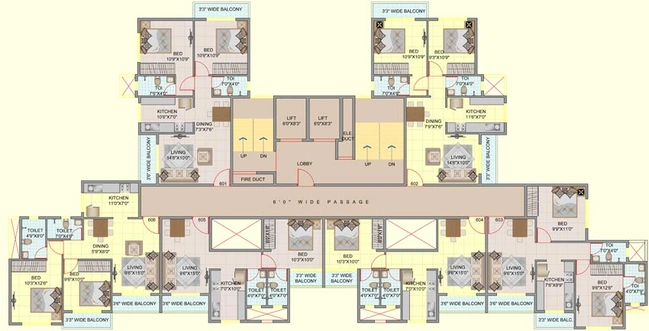 Floor Plan of Jewel Orient Legacy in Badlapur West, Thane - Image 87368