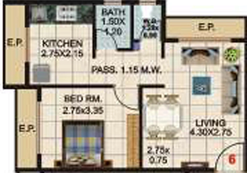 1 BHK Flat in Khatri Sparsh in Ambernath East, Thane - Image 815816