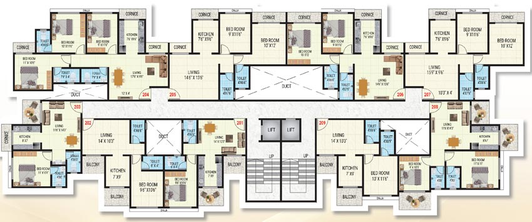 Floor Plan of Shreeji Milestone in Badlapur East, Thane - Image 168392