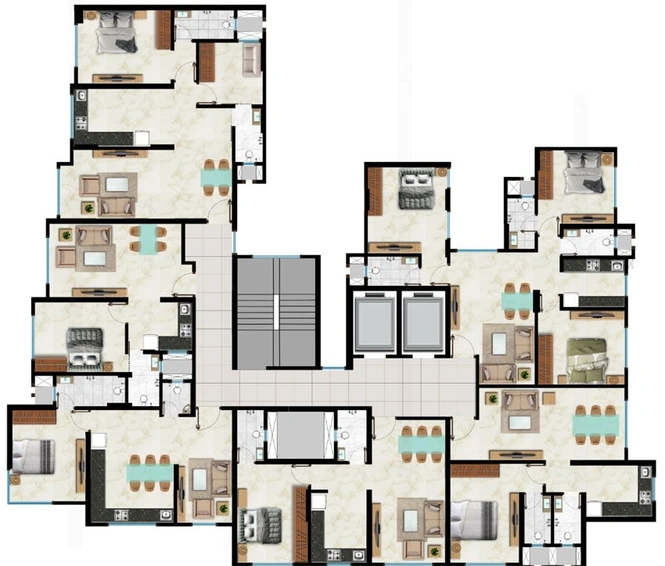 Floor Plan of Shri Krishna Silver Springs in Vile Parle East, Mumbai - Image 83675