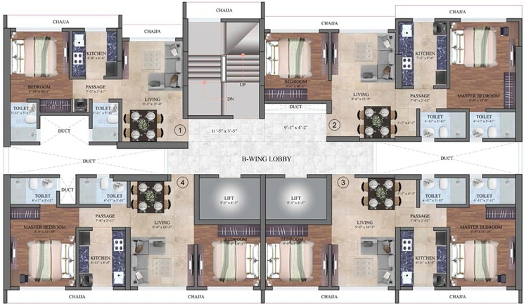 Floor Plan of Dem Phoenix in Malad East, Mumbai - Image 83747