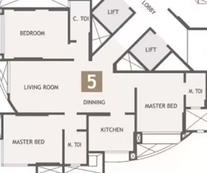 3 BHK Flat in RNA NG Royal Park in Kanjurmarg East, Mumbai - Image 452508
