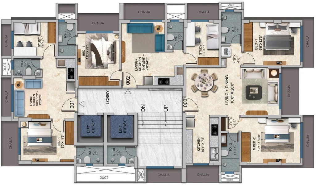Floor Plan of Hetali Sagar in Andheri West, Mumbai - Image 83809