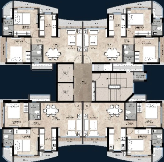 Floor Plan of Sanghvi Sky Residence in Wadala East, Mumbai - Image 27028
