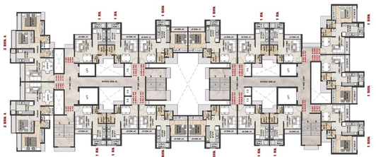 Floor Plan of Unity Dream Home in Dombivli, Thane - Image 87473