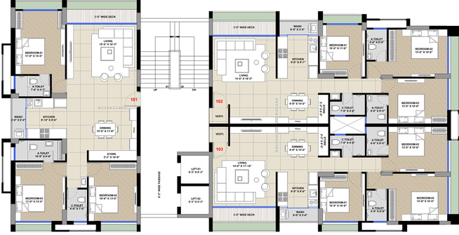Floor Plan of Shree Hari Riona in Jahangirabad, Surat - Image 83864
