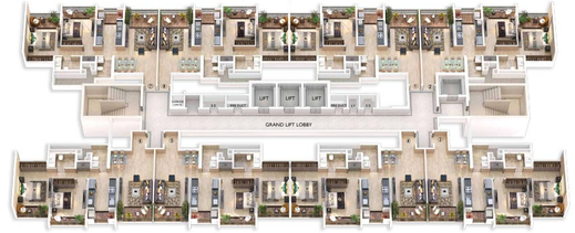 Floor Plan of Regency Luxuria in Dombivli, Thane - Image 83887