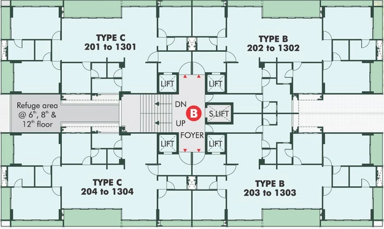 Floor Plan of SKJ Siddharth Vrundavan in Jagatpur, Ahmedabad - Image 83875