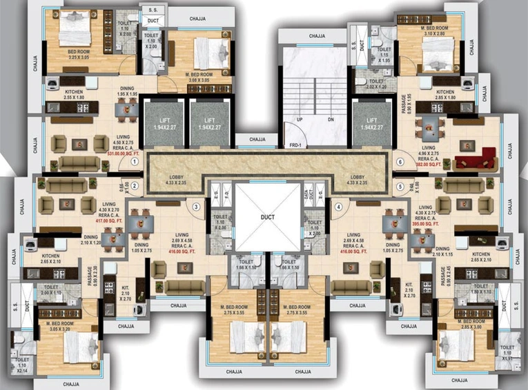 Floor Plan of Karmvir Vihar Heights in Vidyavihar East, Mumbai - Image 83960