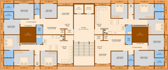 Floor Plan of Shri Girikandra Residency in Nana Varachha, Surat - Image 83909