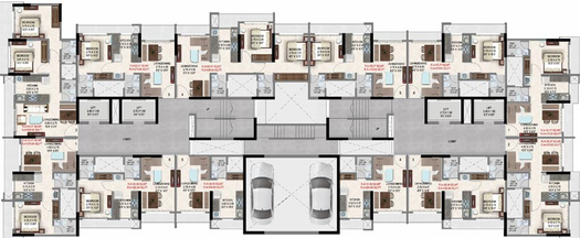 Floor Plan of Sahakar Vista in Dahisar East, Mumbai - Image 84010