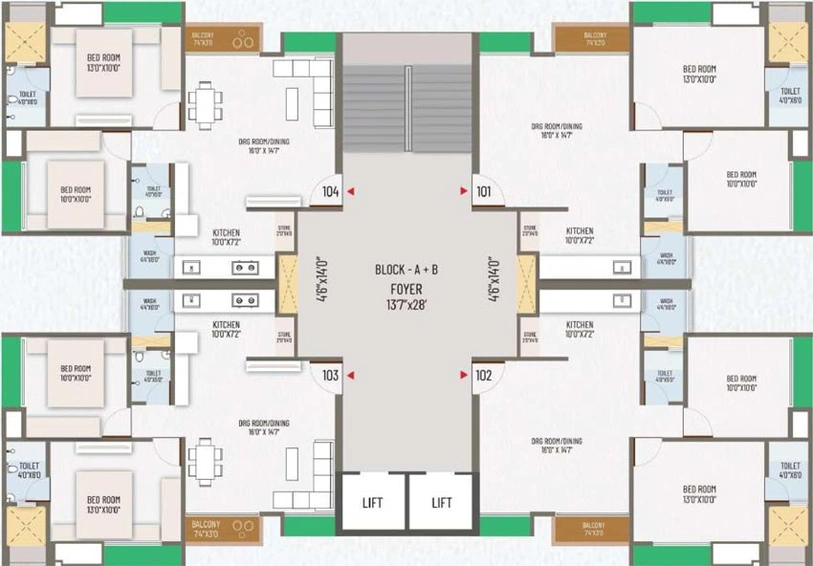 Floor Plan of Laxmi Aleta in Jagatpur, Ahmedabad - Image 84020