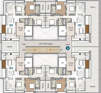 Floor Plan of Aristo Akalpya in Chharodi, Ahmedabad - Image 84054