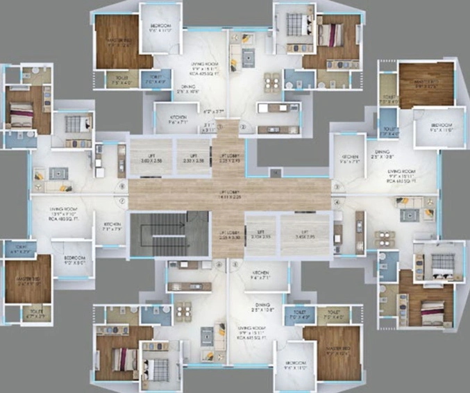 Floor Plan of Sumit Arcenciel in Mulund West, Mumbai - Image 27066