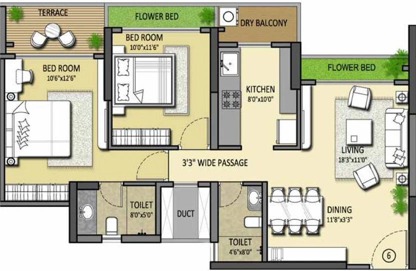 2 BHK Flat in West Metro Grande in Kalyan East, Thane - Image 650968