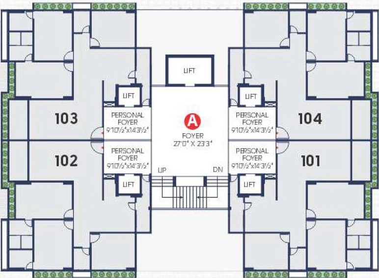 Floor Plan of Nishan Divya Heights in Vaishnodevi Circle, Ahmedabad - Image 84072