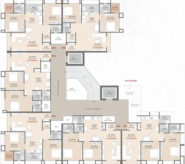 Floor Plan of Shree Opera Heights in Pal Gam, Surat - Image 84138