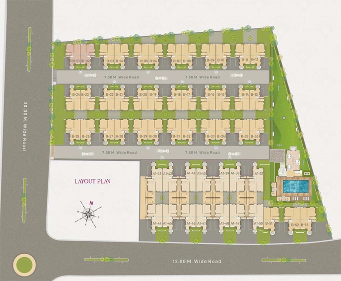 Master Plan of Akruti Ria Grand Villa in Kalali, Vadodara - Image 84202