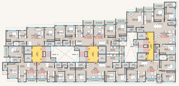 Floor Plan of Zee Sadguru in Vile Parle East, Mumbai - Image 84821
