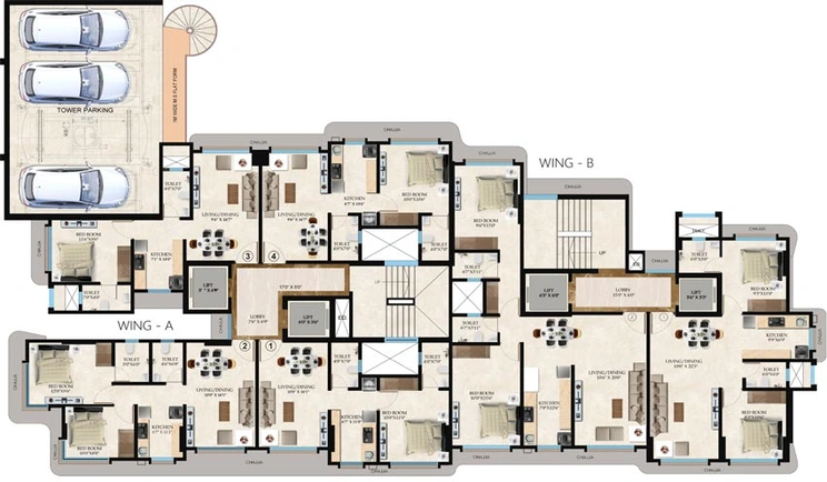 Floor Plan of Indo Ashtha Buoyancy in Borivali East, Mumbai - Image 84837