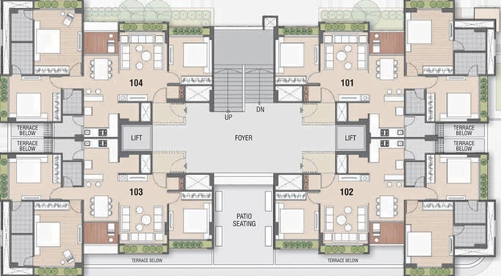Floor Plan of Shree Jaldeep Florence in Vasna, Ahmedabad - Image 89684