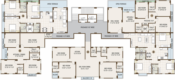 Floor Plan of Dhwanit Rutu Silver in Manjalpur, Vadodara - Image 85807