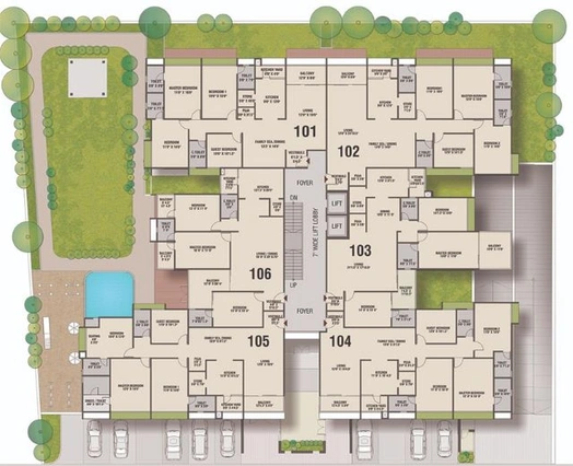 Master Plan of Shree Jaldeep Vertex in Ambli, Ahmedabad - Image 89753