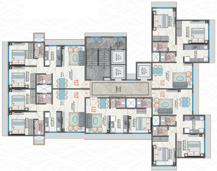 Floor Plan of Amar Shree Krupa in Borivali East, Mumbai - Image 84246