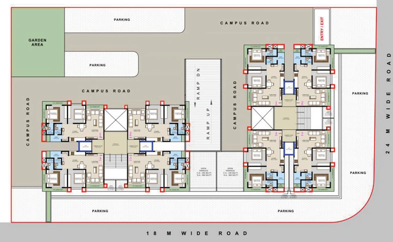 Master Plan of Aalishan Homes in Sarthana Jakat Naka, Surat - Image 125380