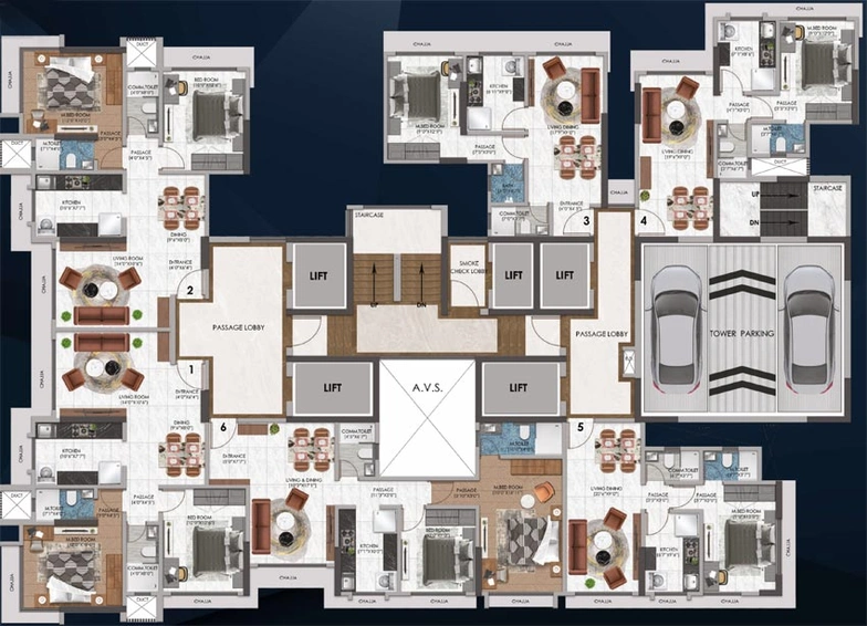 Floor Plan of Sanghvi Horizon in Borivali East, Mumbai - Image 84880