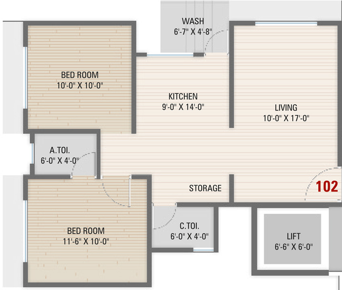 2 BHK Flat in Savani Prayosha Elite in Mota Varachha, Surat - Image 639310