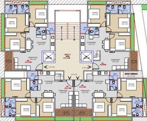 Floor Plan of Omkar Lifestyle in Zundal, Ahmedabad - Image 88839