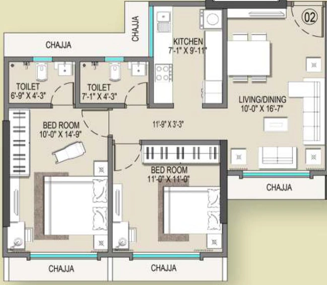 2 BHK Flat in Alpine Primo in Andheri West, Mumbai - Image 649821
