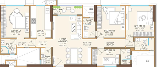 3.5 BHK Flat in Vikas 11 in Mulund West, Mumbai - Image 642360