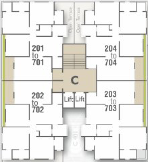 Floor Plan of Zillion The Splendid in Waghodia Road, Vadodara - Image 103883