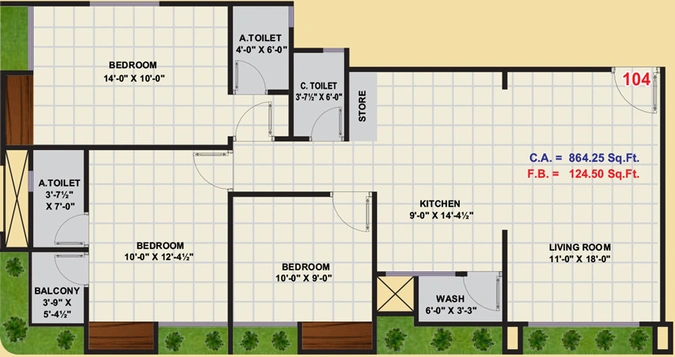3 BHK Flat in Anjani Rivanta Varni in Variav, Surat - Image 639578