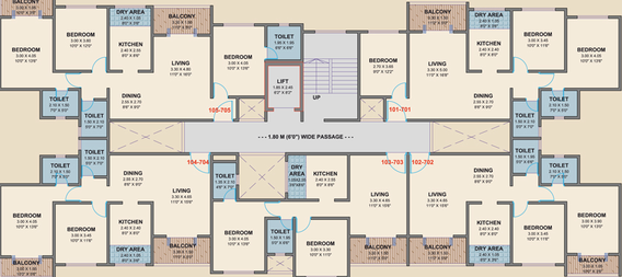 Floor Plan of Virinchi Swanand in Bavdhan, Pune - Image 23363
