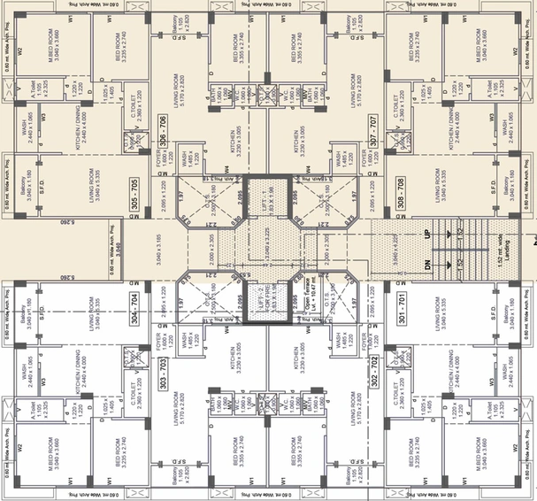 Floor Plan of Kayvanna Vaikunth Darshan in Variav, Surat - Image 84353