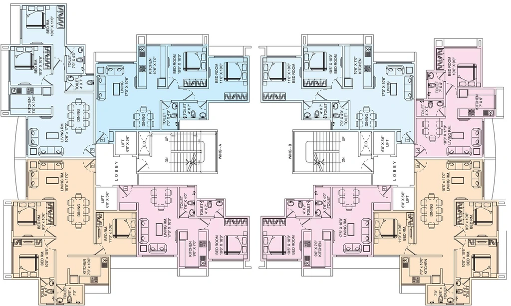 Floor Plan of Galaxy Pinnacle in Vile Parle East, Mumbai - Image 84927
