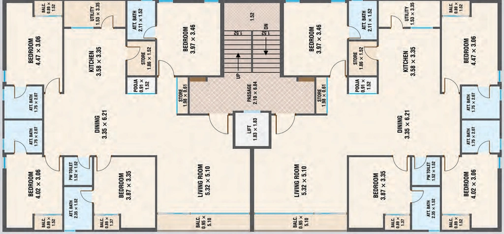 Floor Plan of Praher Antriksh Aura in Vasna Bhayli Main Road, Vadodara - Image 84406