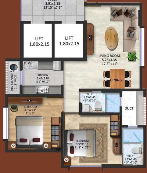 2 BHK Flat in Shri Sati Girivan Shivkunj in Chembur East, Mumbai - Image 642473