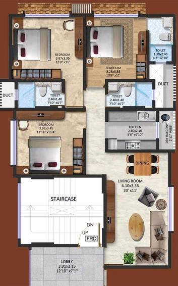 3 BHK Flat in Shri Sati Girivan Shivkunj in Chembur East, Mumbai - Image 642474