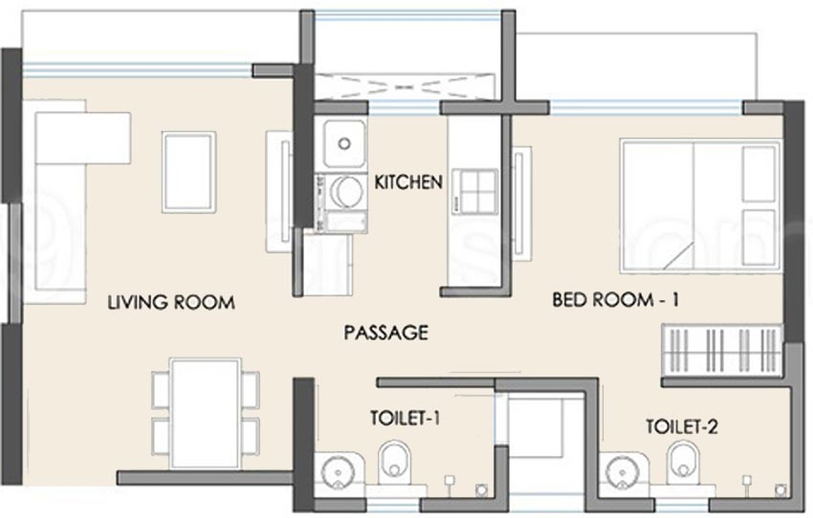 1 BHK Flat in JP Eminence in Andheri West, Mumbai - Image 642510