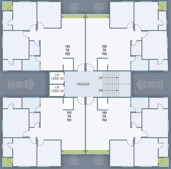 Floor Plan of Rudra Somnath Heritage in Sama Savli Road, Vadodara - Image 85884