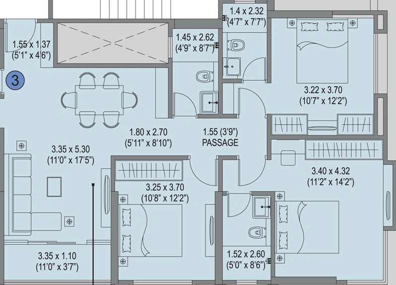 3 BHK Flat in Choice Aureta in Mundhwa, Pune - Image 446262