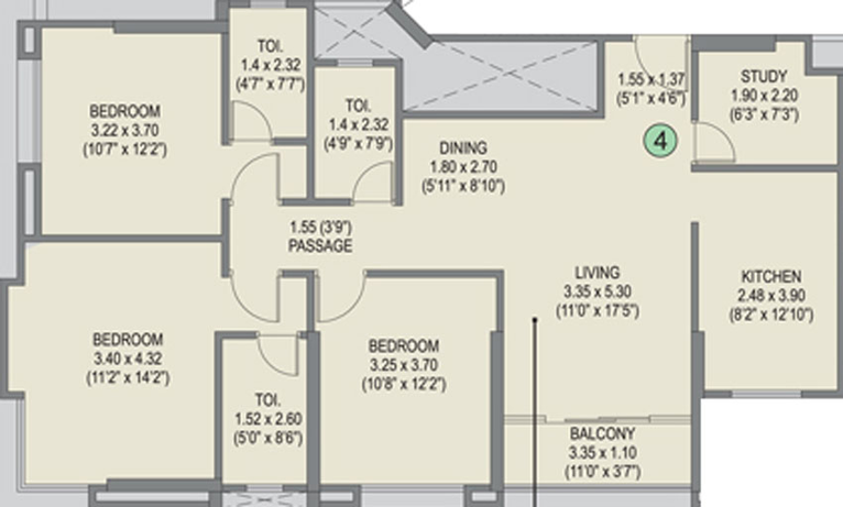 3.5 BHK Flat in Choice Aureta in Mundhwa, Pune - Image 446263