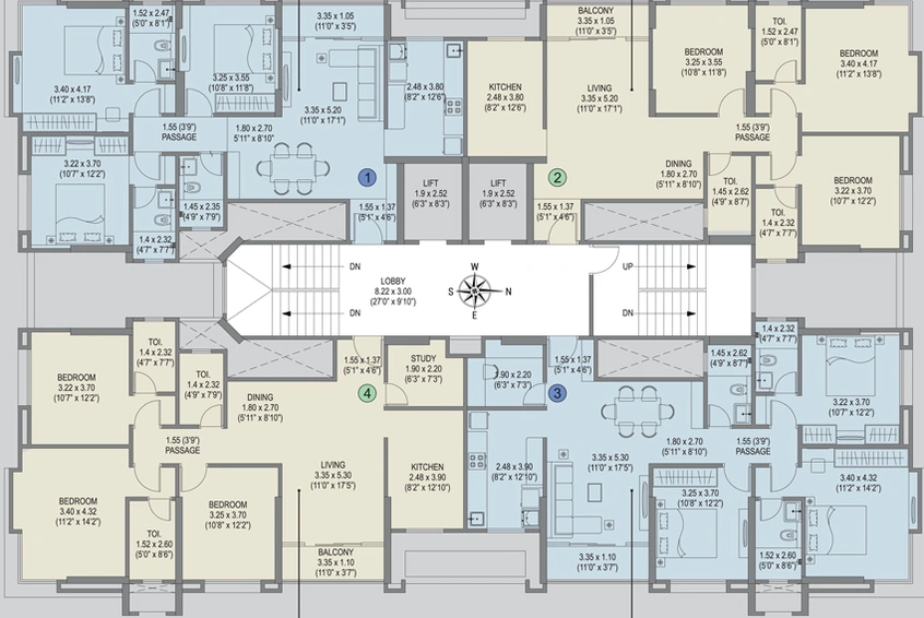 Floor Plan of Choice Aureta in Mundhwa, Pune - Image 23279
